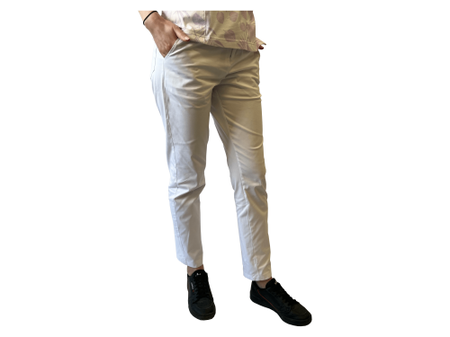 Spodnie cygaretki damskie  białe elastyczne bawełna