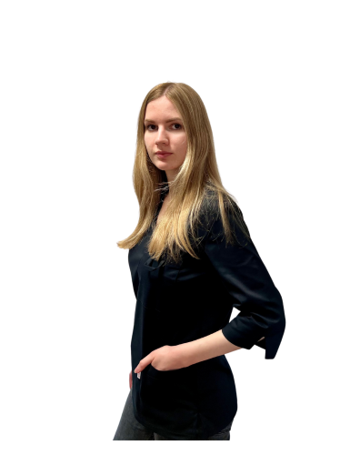 Bluza medyczna damska czarna elastyczna  z rękawem 3/4