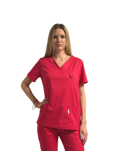Zestaw medyczny - Scrubs, bluza + spodnie, kolor amarant
