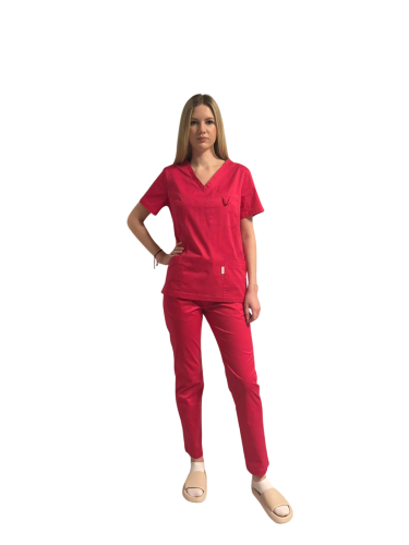 Zestaw medyczny - Scrubs, bluza + spodnie, kolor amarant