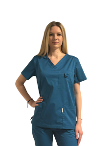 Zestaw medyczny - Scrubs, bluza + spodnie, kolor morski