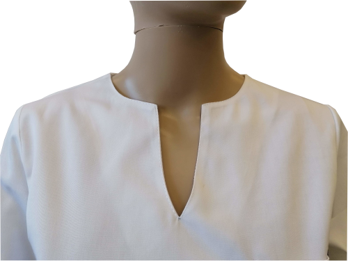 Bluza medyczna -kosmetyczna biała rękaw 3/4