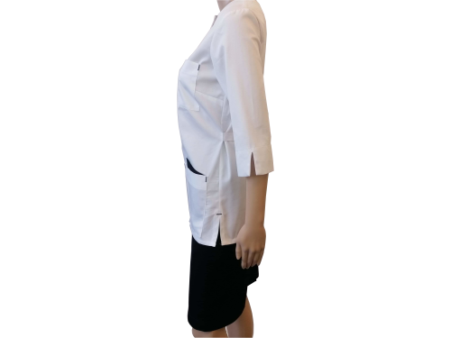 Bluza medyczna -kosmetyczna biała rękaw 3/4