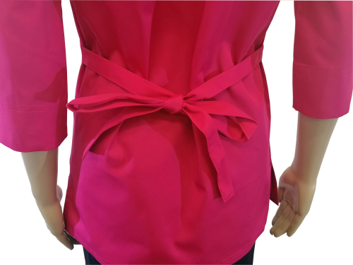 Bluza medyczna -kosmetyczna różowa rękaw 3/4