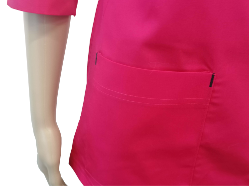 Bluza medyczna -kosmetyczna różowa rękaw 3/4