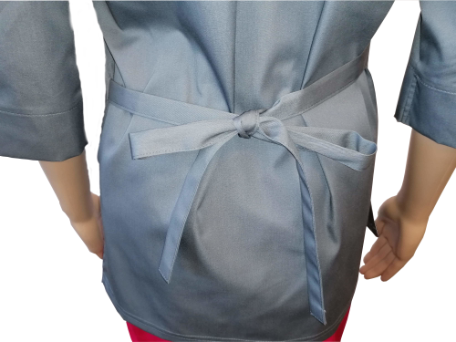 Bluza medyczna -kosmetyczna szara - rękaw 3/4