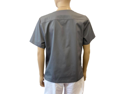 Bluza medyczna męska dekolt w serek - szara