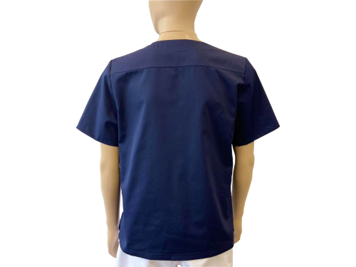 Bluza medyczna męska dekolt w serek - granatowa