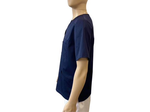 Bluza medyczna męska dekolt w serek - granatowa